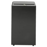 WITT Office & Industrial Square Confidential Waste Receptacle - 28 gallon, Charcoal